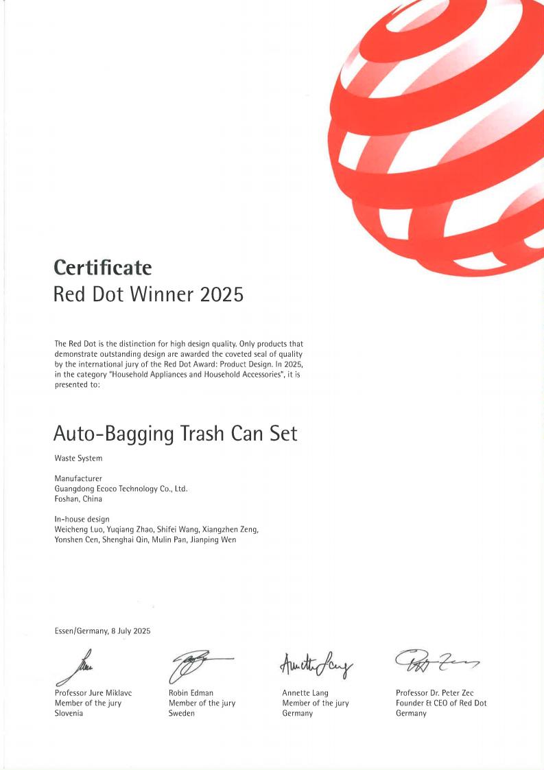 2023 Red Dot Award - Wall-mounted Trash Bin