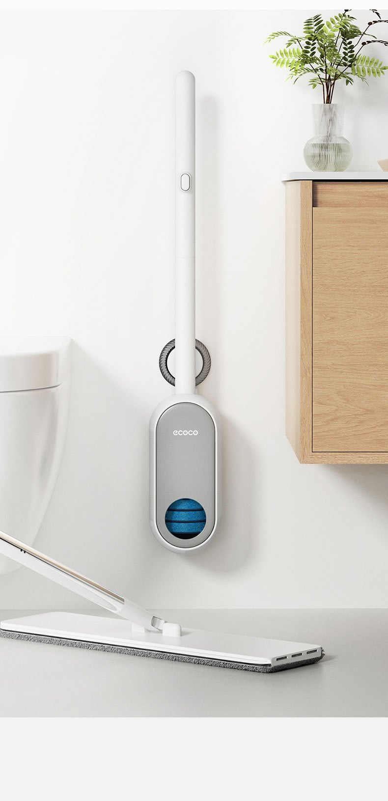 Suction Cup Visible Disposable Toilet Brush